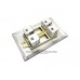 Placa Tapa 4 Jack RJ45 Cat6 crimpado, en Acero Inoxidable Grado Alimenticio